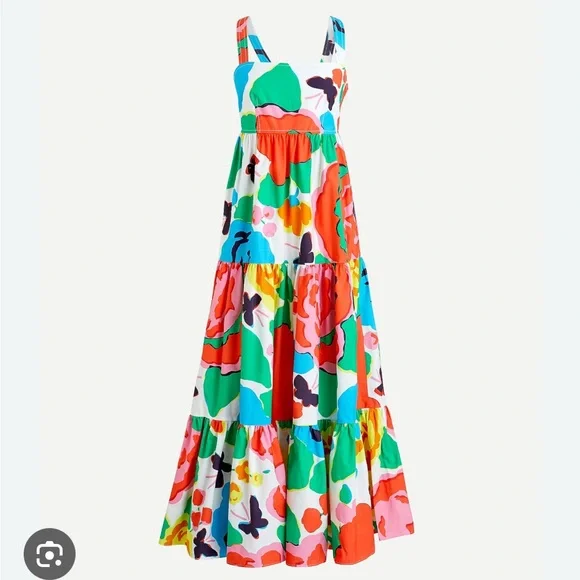 J. Crew Multicolor Floral Dress - Picture 1 of 8